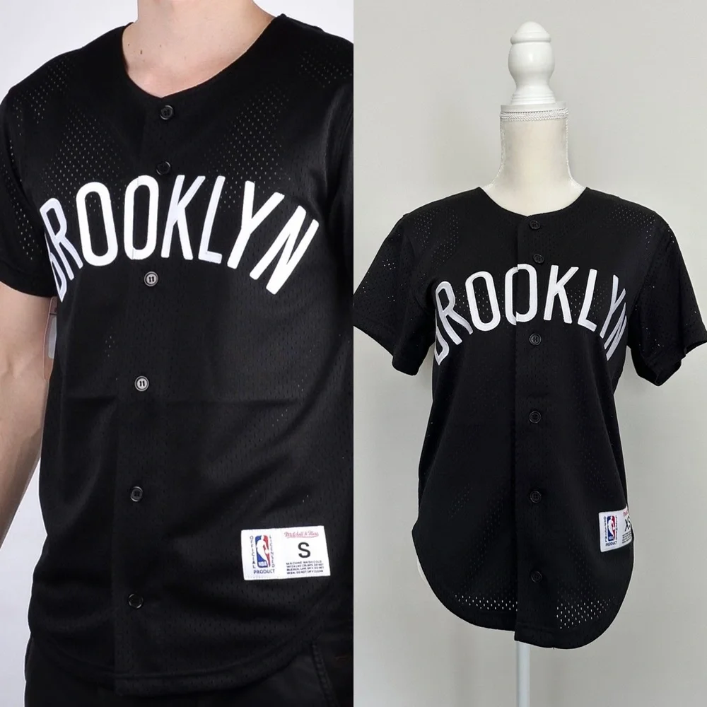 ✨ SOLD ✨ EUC!! Mitchell & Ness Short Sleeve Mesh Brooklyn Nets Jersey Men’s XS - Picture 1 of 11